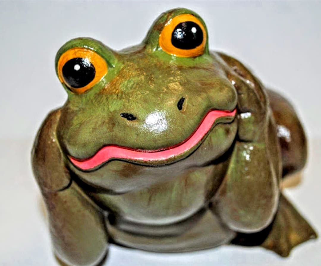 Bullfrog.ceramic Bisque Bullfrog.ready to Paint Ceramic Bullfrog.large