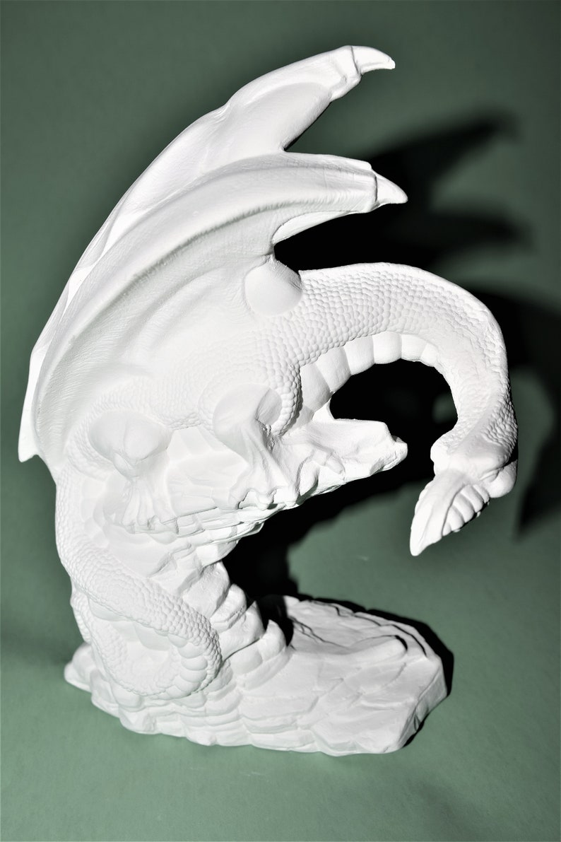 Dragon. Ready to Paint Dragon on a Rock. Unpainted Ceramic Etsy