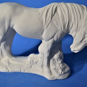 Ready to Paint Ceramic Horse. Unpainted Ceramic Bisque Horse. Unfinished Ceramic Horse. Olga&#39;s treasures Shop