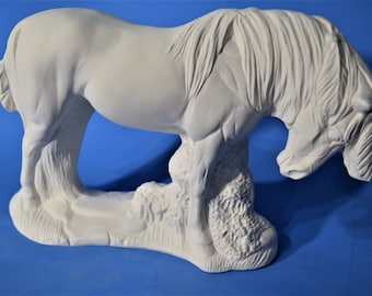 Unpainted Ceramic Bisque Horse, DIY Craft Project