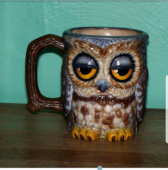 Ceramic Owl Mug.Handmade Ceramic Mug. Unfinished Etsy