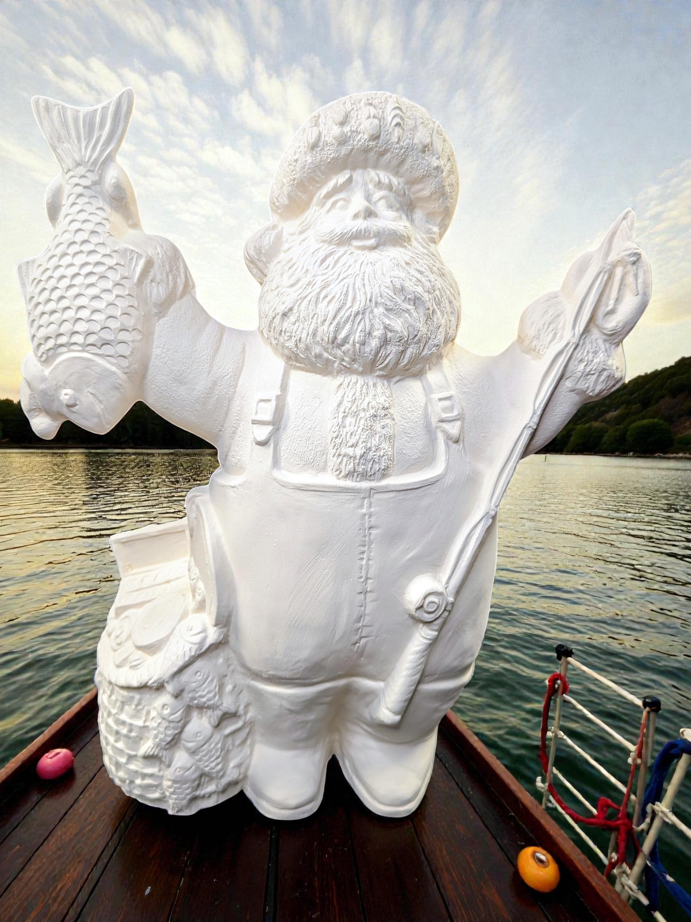 Ceramic Fisherman Figurine - Etsy
