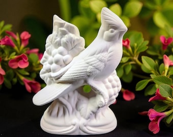 Biscuit Céramique "Oiseau Sur Nichoir" à Peindre - Fait Main Aux USA, Neuf
