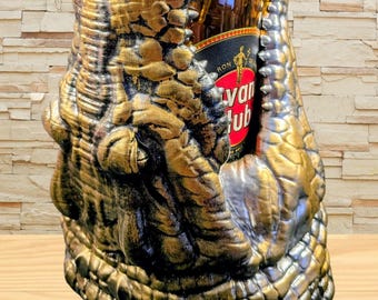 3D Printed Crocodile Head Wine Bottle Holder, PLA