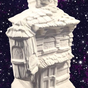 Haunted House Ready to Paint. U-Painted Ceramic Bisque Vintage Halloween Haunted House. Large Bisque House. Olgas Treasures Shop.