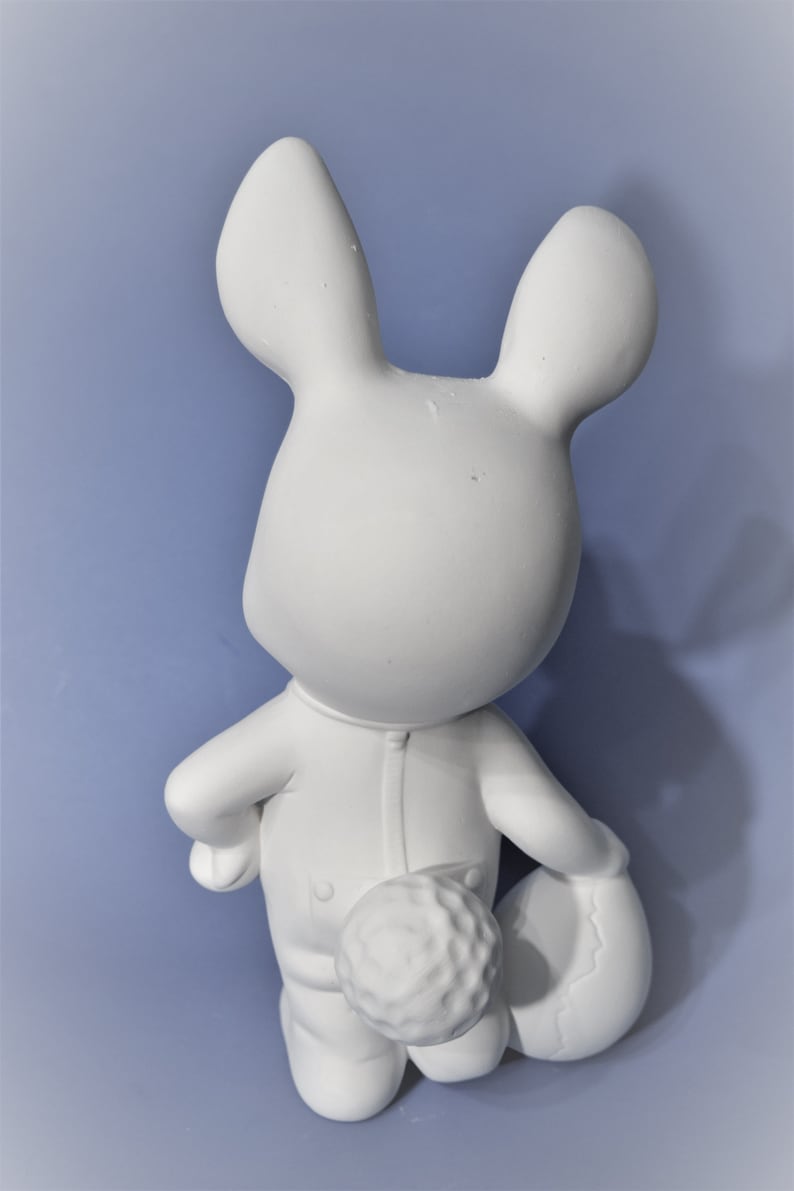 Ready to Paint Ceramic Smiley Bunny Figurine. Olga's Treasures Shop - Etsy
