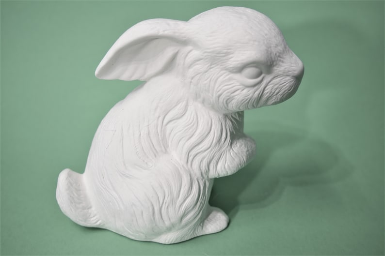 Scioto Ceramic Mold Realistic Bunny.unpainted Ceramic Etsy