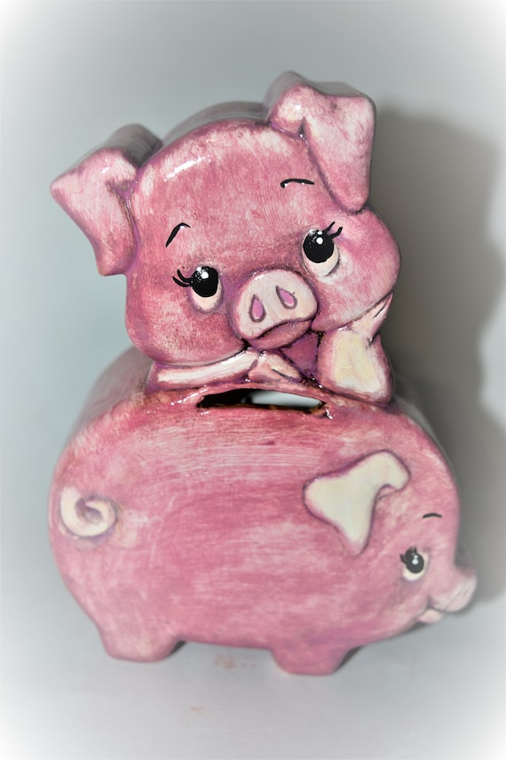Piggy Bank Ready to Paint.Unpainted Ceramic Bisque Etsy
