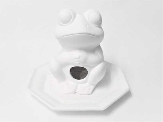 Frog Bird Feeder Bird Feeder Unpainted Ceramic Bisque Frog Etsy