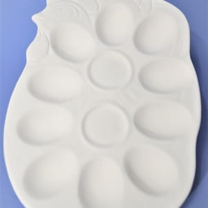 Egg Holder Ready to Paint.U-Paint Ceramic Egg Holder Tray.painting your own Ceramic Tray.Olga&#39;s Treasures Shop