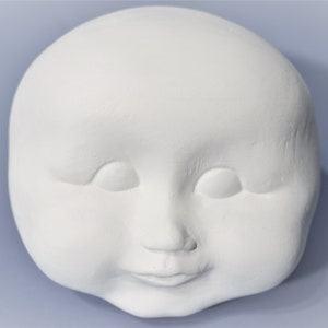 Doll Head Ready to Paint. U-Paint Ceramic  Bisque Doll Head. Olga&#39;s Treasures Shop