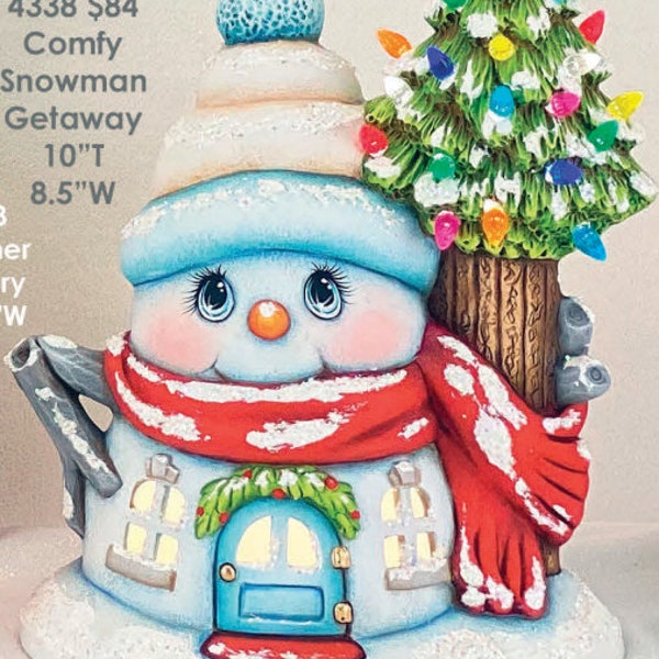 Ceramic Snowman Figurines to Paint Etsy