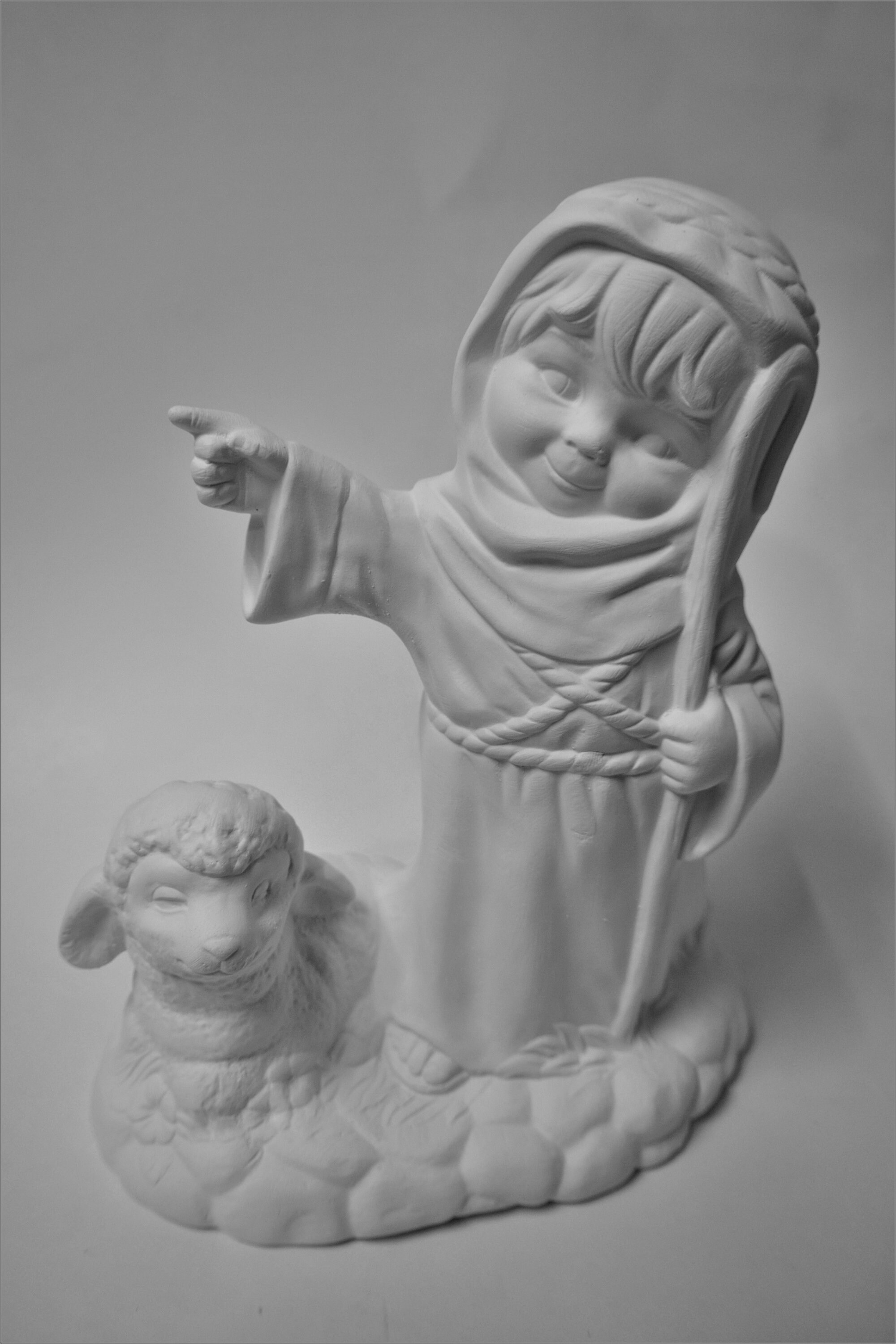 Ready to Paint Ceramic Shepherd Figurine.painting You Own Etsy