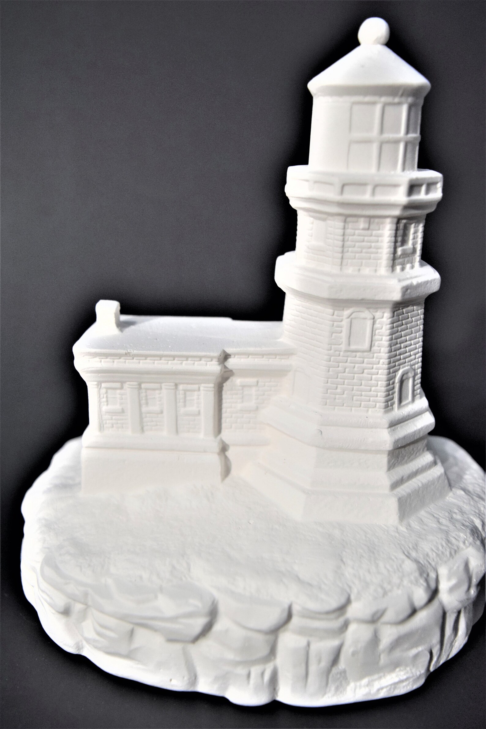 Lighthouse Scene Ready to Paint. Ceramic Bisque Upaint Etsy