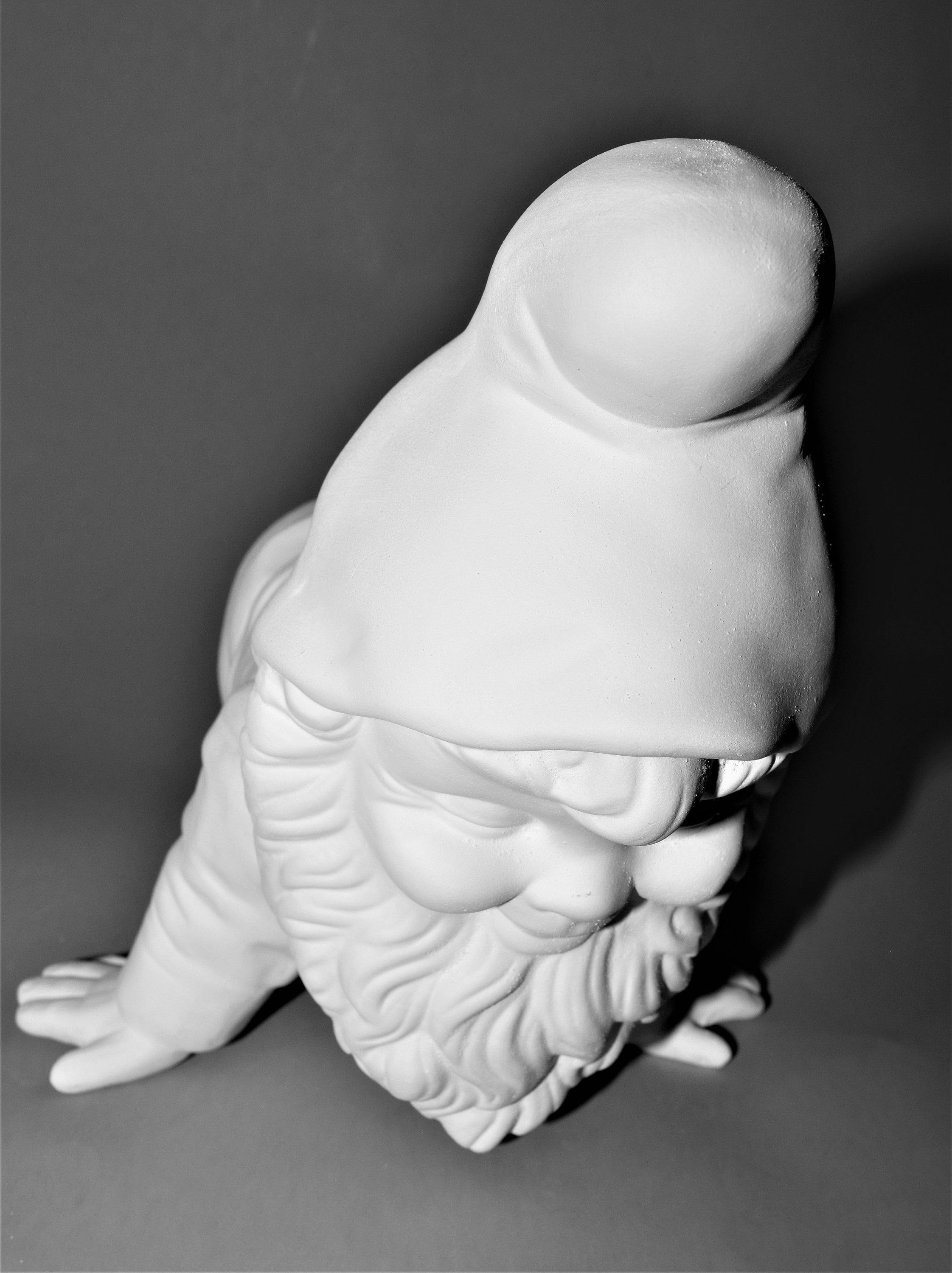 Ready to Paint Gnome Figurine. Unpainted Ceramic Crawling Etsy
