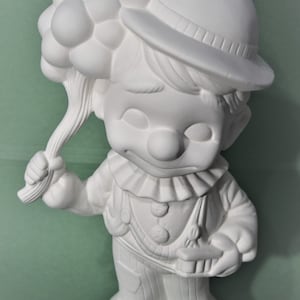 Ceramic Smiley Clown Ready to Paint.U-Paint Ceramic Bisque Atlantic Smiley Clown.Painting your Ceramic Smiley Clown.Olga&#39;s Treasures Shop