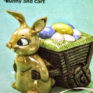 Ready To Paint Bunny.U-Paint Ceramic Bisque Bunny with Wheel Cart.Olga's Treasures Shop