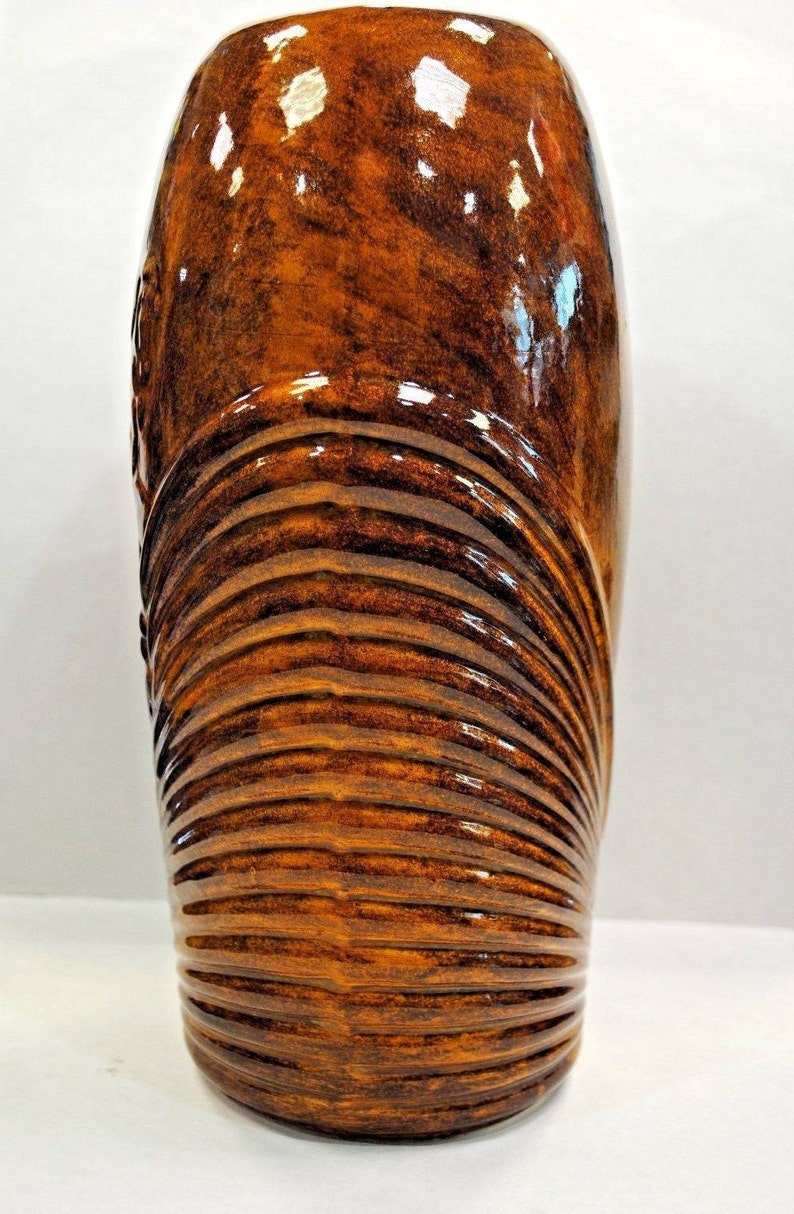 Golden Brown Ceramic Vase.handmade Ceramic Vase.olga's Etsy