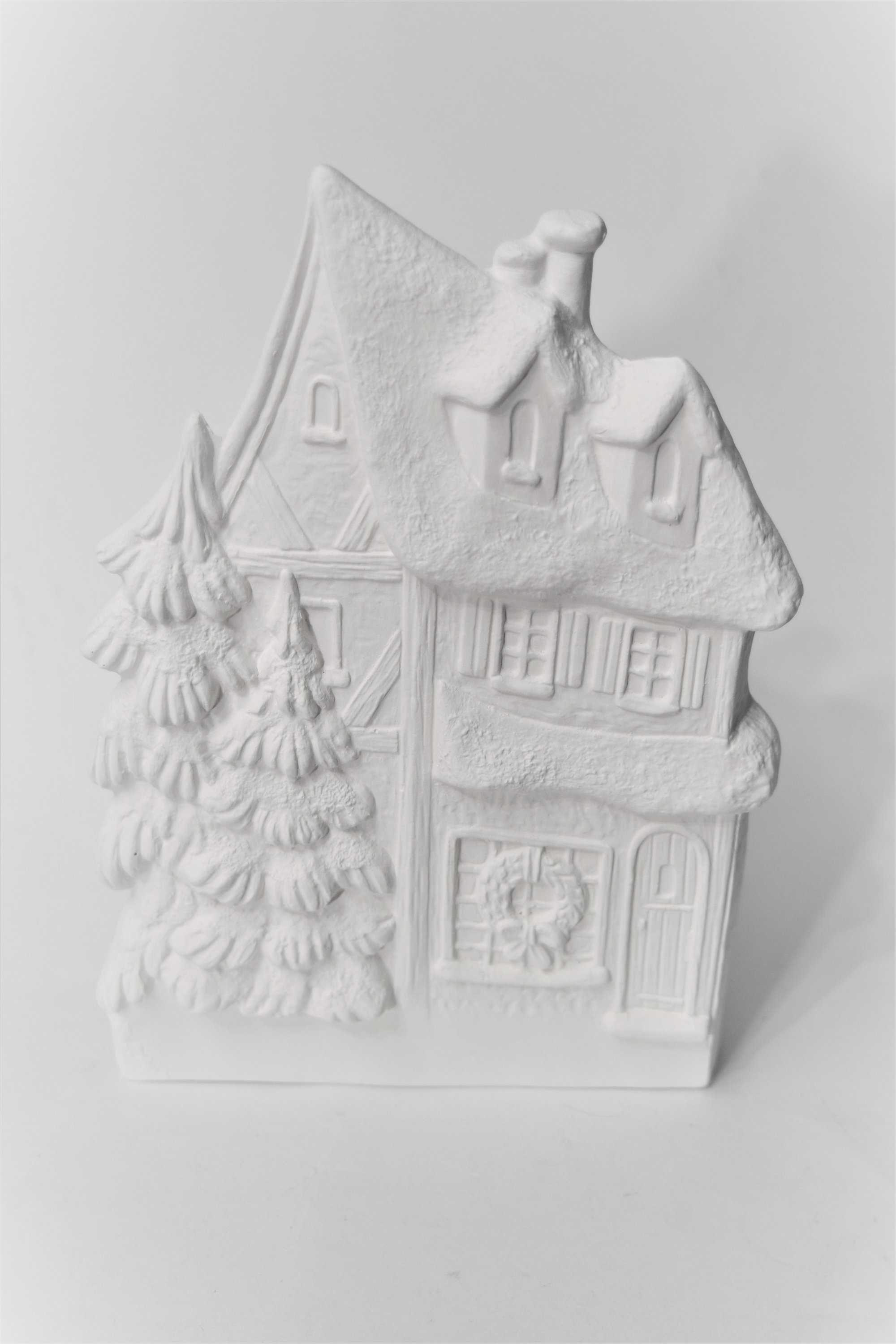 Ready to Paint Ceramic Bisque Christmas House 