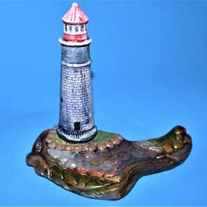 Lighthouse. Lighthouse Scene. Collectibles Lighthouse. Vintage Lighthouse Ceramic .Ceramic Lighthouse. Olga&#39;s Treasures Shop