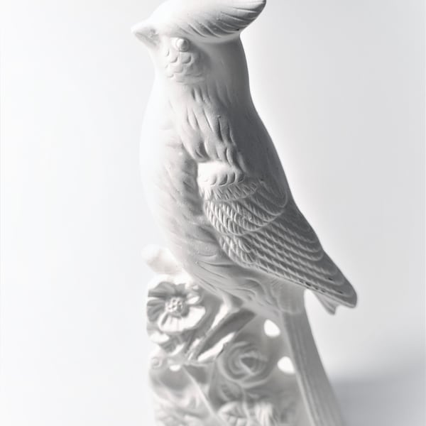 Cardinal Bird Ready to Paint.Unpainted Ceramic Bird.Paint Your Own Ceramic Bird.Olga's Treasures Shop