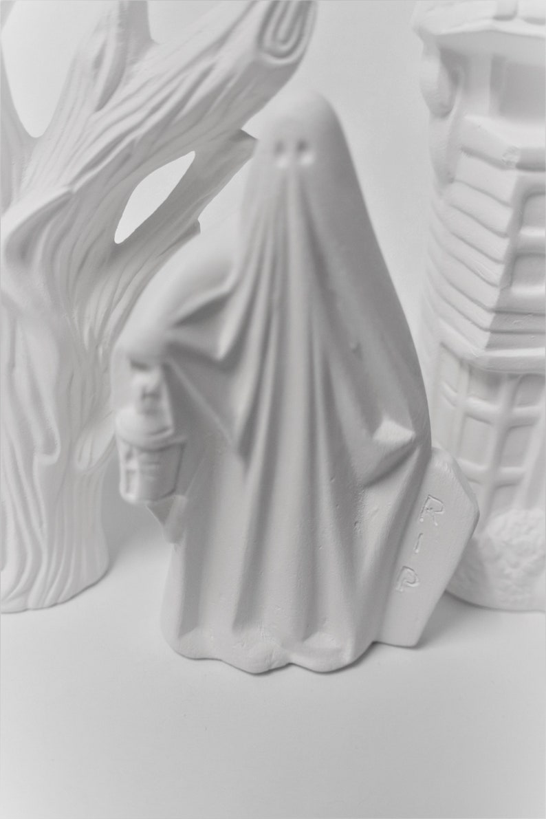 Haunted House Ceramic Unpainted.ceramic Bisque Halloween Etsy