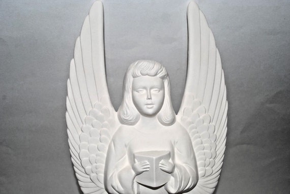 Large Angel ready to paint 13/" ceramic bisque