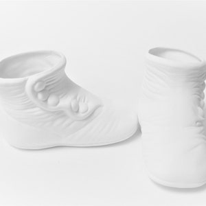 Baby Shoe Ready to Paint.Unpainted Ceramic Bisque.Unfinish Ceramic Bisque Shoe.Bisque Ceramic.Olga&#39;s Treasures Shoes