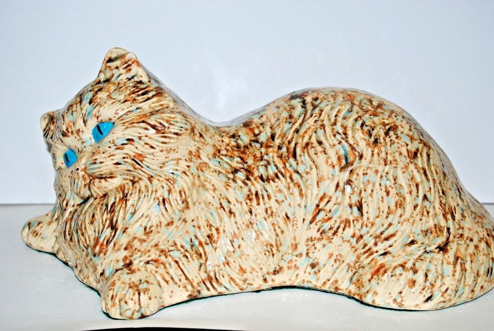 Cat Statue .big Ceramic Cat.handmade and Hand Painted Ceramic Etsy