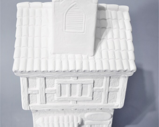 Ceramic House. Readytopaint Village House. Ceramic Bisque House Shop