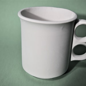 Plain Ceramic Mug Ready to Paint.Unpainted Ceramic Mug.Unfinished Ceramic Bisque Mug.Olga&#39;s Treasures Shop
