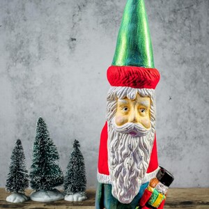 Pencil Santa Claus with Nutcracker and Basket Ready to Paint. Olga's Treasures Shop