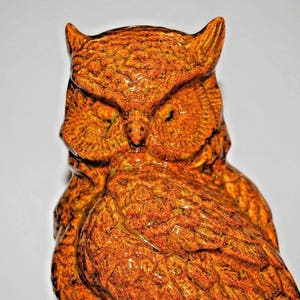 Handmade Owl Statue.Owl.Ceramic Owl.Hand Painted Ceramic Owl.Owl Statue.Olga&#39;s treasures Shop.