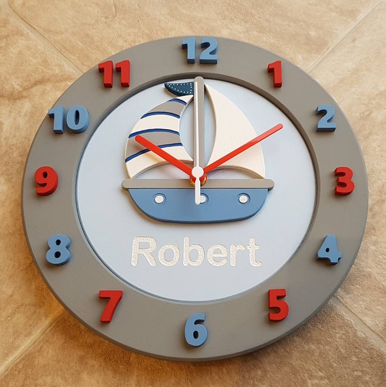Wall Clock Sailing boat / Yacht / Nautical can be Etsy