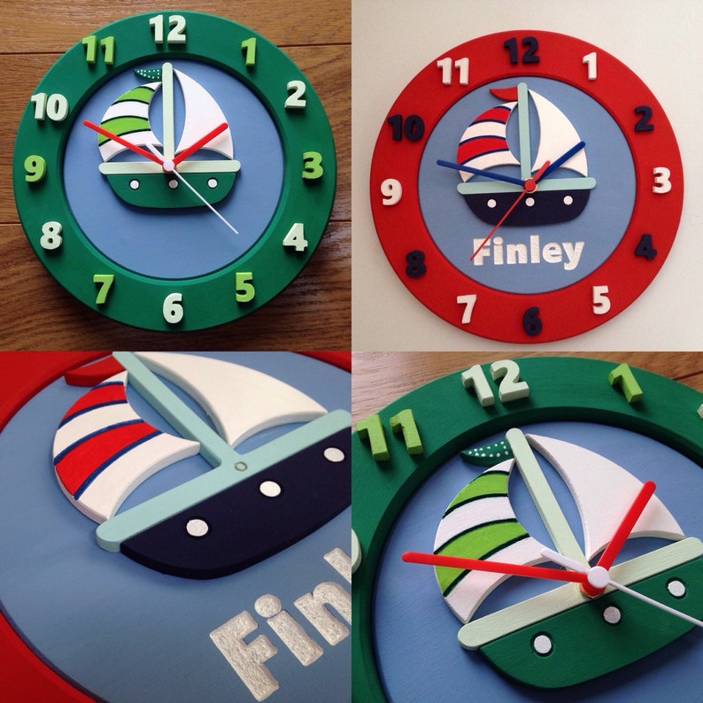 Wall Clock Elephant design can be personalised Etsy