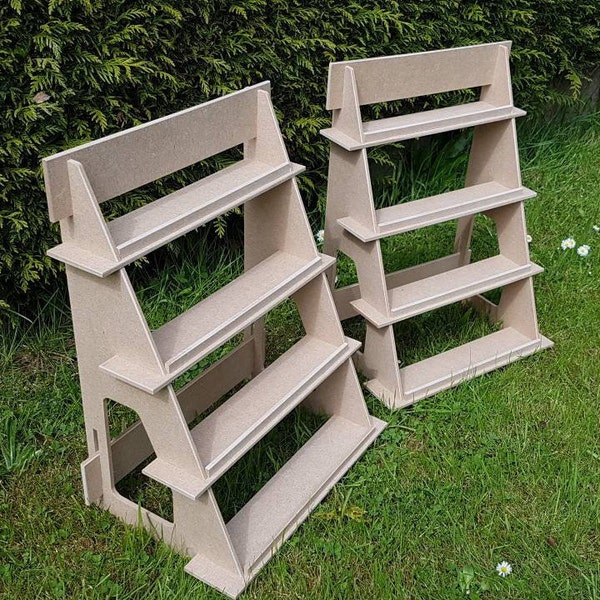 Reserved for James: Display Stand - 4 shelf / 75cm long version - flat pack - ideal for craft fairs!  QUANTITY 4