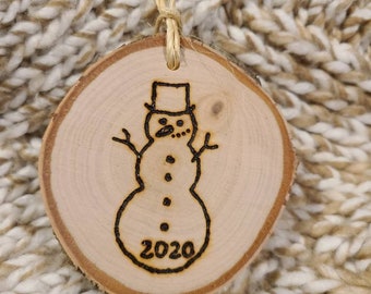 2020 Snowman Ornament