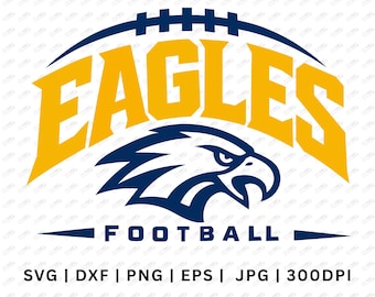 Eagles Football Mascot SVG | Game Day School Spirit Design (Digital Download)