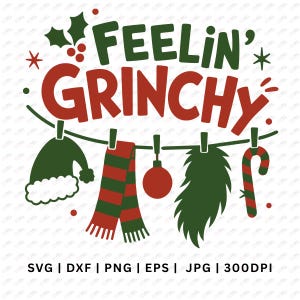 Grumpy Christmas SVG | Vintage Green Character Design (Digital Download)