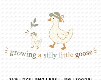 Growing A Little Goose SVG | Silly Pregnancy Announcement Design | Homestead Mom Baby Shower Gift | Cricut PNG DXF | Digital Download