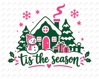 Cute Dog Christmas PNG | Holiday Dog and Bird Clipart Design | Merry Christmas Tree Shirt | Digital Download