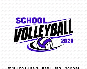 School Volleyball SVG | Team Mom Game Day Design (Digital Download)