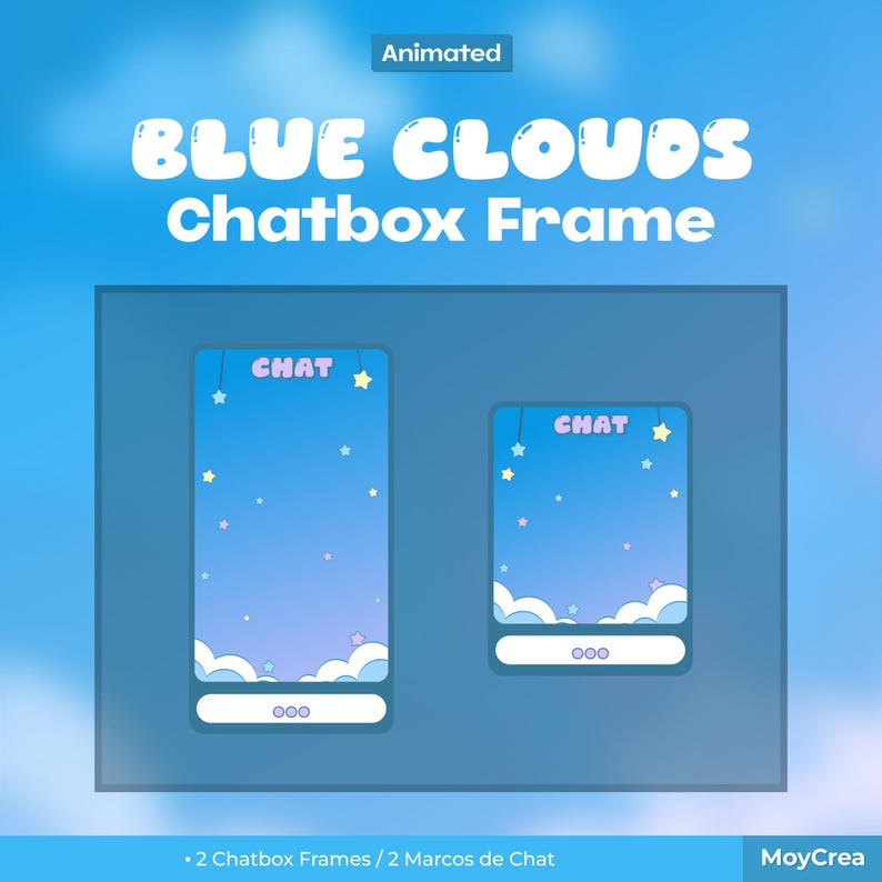 Stream Package 'blue Clouds' Clouds and Starry Sky Theme | Animated ...