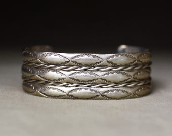 Vintage Indiaanse Navajo sterlingzilveren manchetarmband 6,5