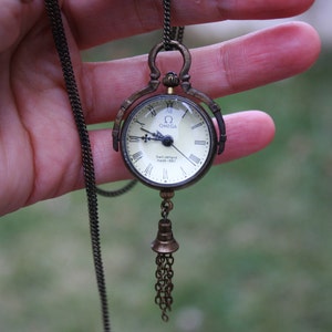 Vintage Omega Switzerland 1882 Crystal Ball Clock Watch Pendant Necklace Etsy Canada