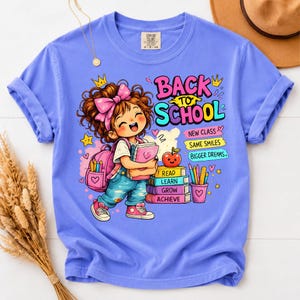 Back To School PNG, First Day Of School Shirt Design, Cute School Girl Sublimation, Teacher Graphic, Kids Digital Download
