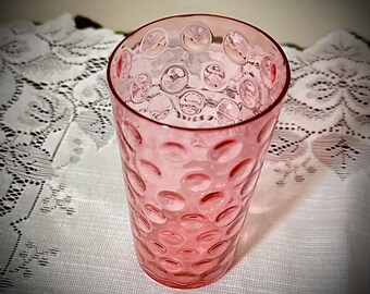 Victorian Era Cranberry Cone Tumbler