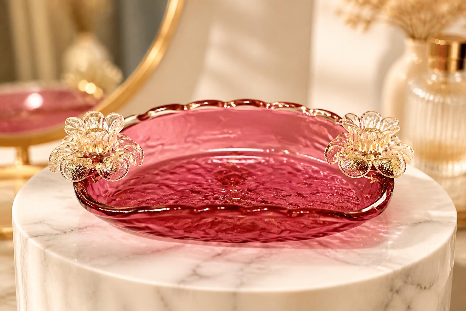 アメリカ　 murano ムラノ　イタリア　アンティークガラス　バスケット　器 Murano Glass Basket - Etsy