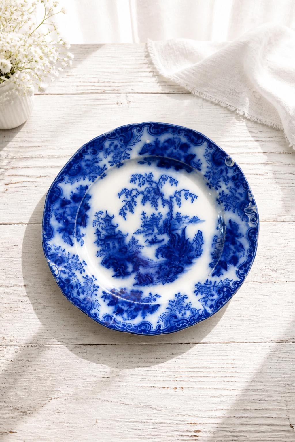 1800 Flow Blue Plate - Etsy