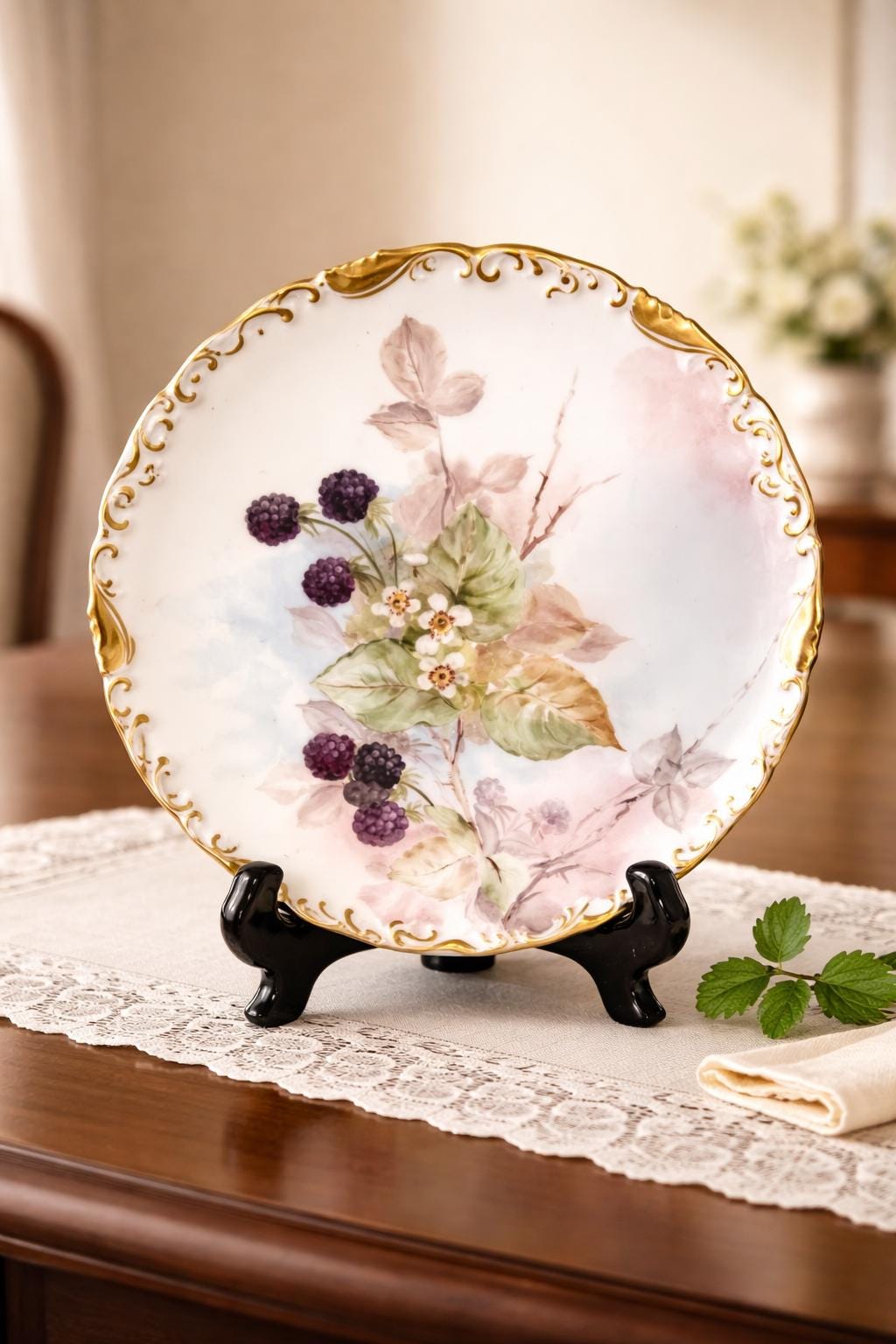 Limoges France Plate Blackberries - Etsy